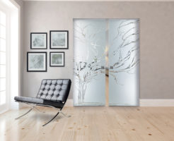 Casali glass door sliding porta vetro scorrevole Albero